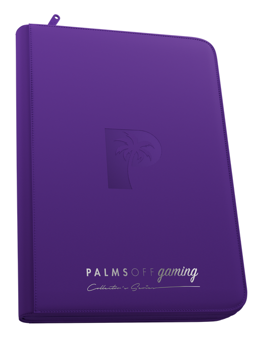 Palms Off Gaming | Collector's Series Top Loader Zip Binder - 9 Pocket - Purple