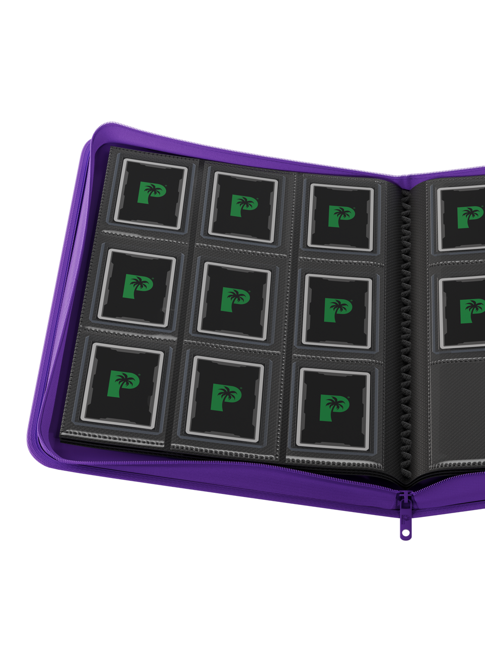 Palms Off Gaming | Collector's Series Top Loader Zip Binder - 9 Pocket - Purple