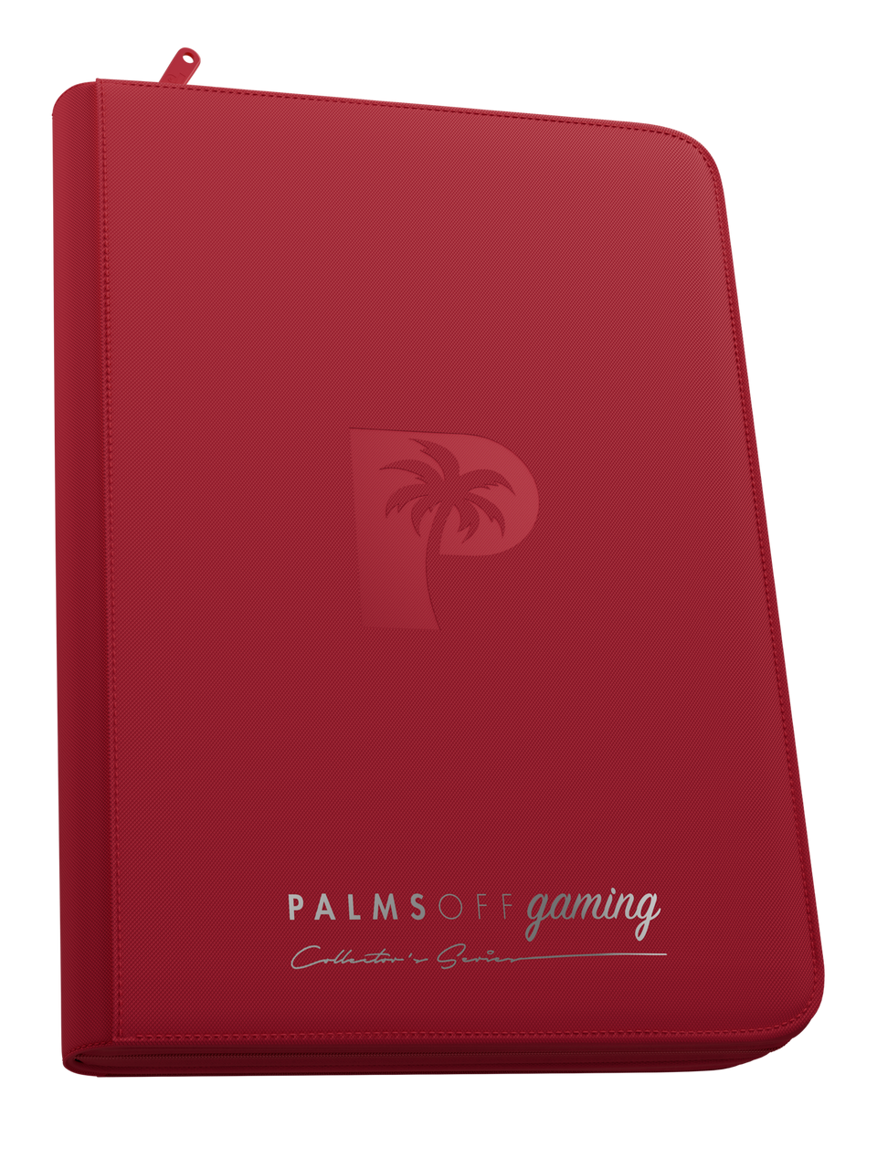 Palms Off Gaming | Collector's Series Top Loader Zip Binder - 9 Pocket - Red