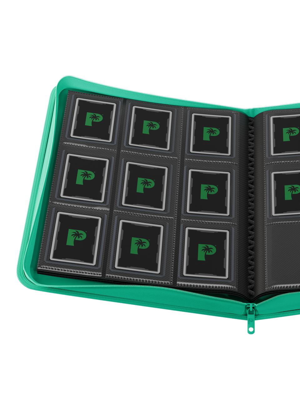Palms Off Gaming | Collector's Series Top Loader Zip Binder - 9 Pocket - Turquoise
