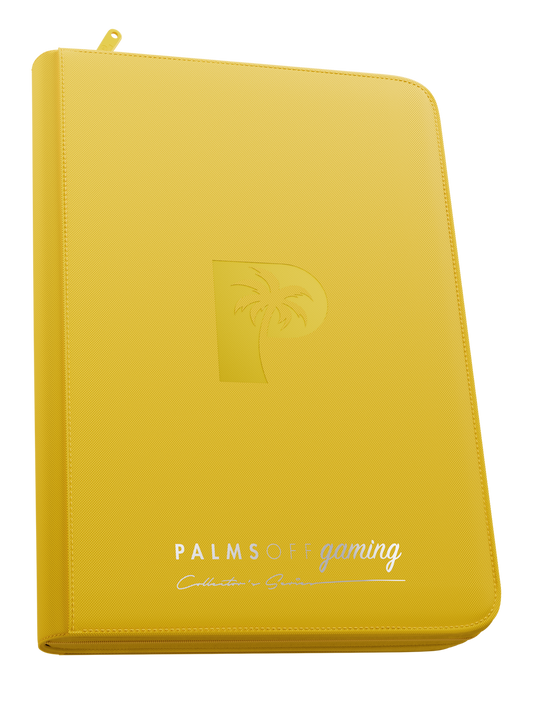 Palms Off Gaming | Collector's Series Top Loader Zip Binder - 9 Pocket - Yellow