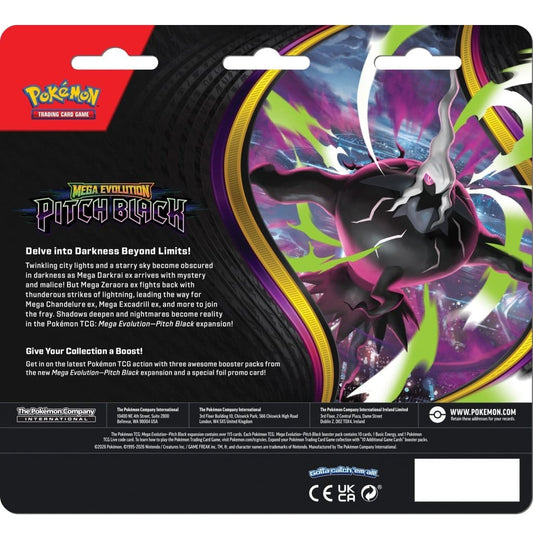 Pokémon TCG: Mega Evolution Pitch Black 3-Booster Blister