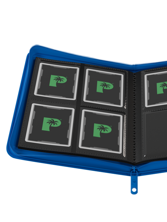 Palms Off Gaming | Collector's Series 4 Pocket Zip Binder - Blue