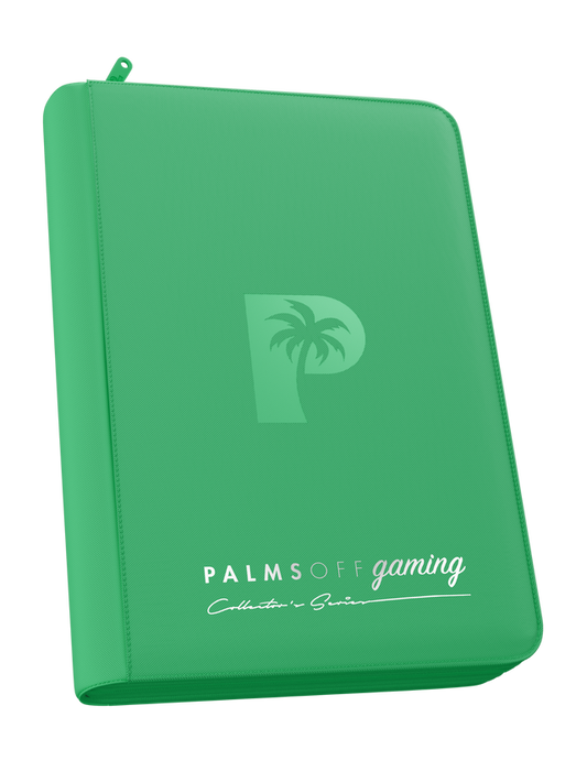 Palms Off Gaming | Collector's Series 4 Pocket Zip Binder - Green