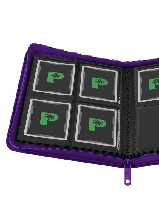 Palms Off Gaming | Collector's Series 4 Pocket Zip Binder - Purple