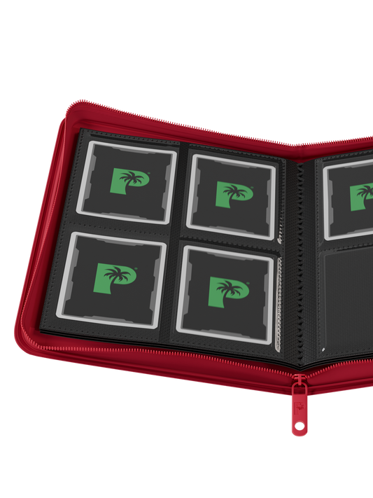 Palms Off Gaming | Collector's Series 4 Pocket Zip Binder - Red