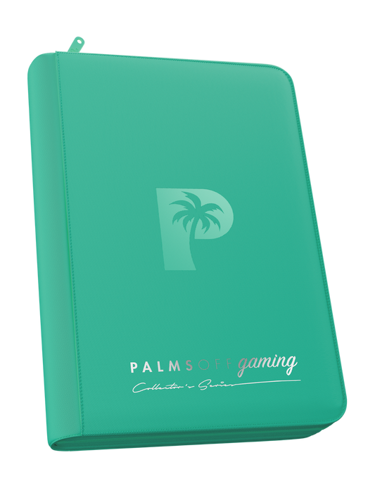 Palms Off Gaming | Collector's Series 4 Pocket Zip Binder - Turquoise