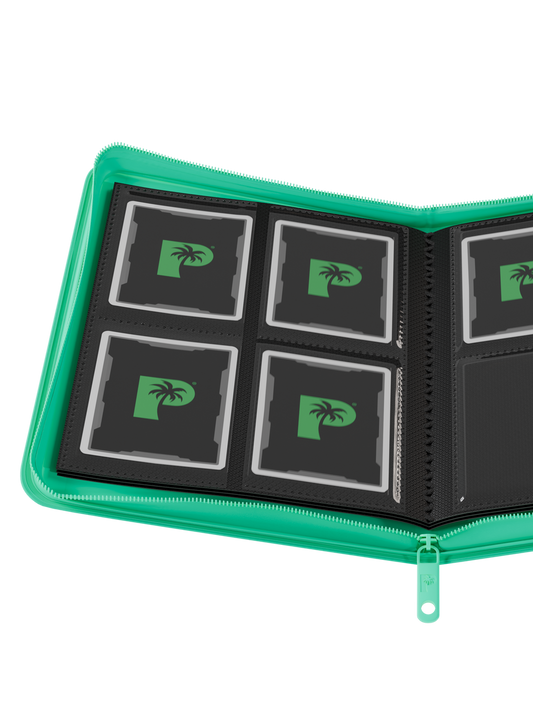 Palms Off Gaming | Collector's Series 4 Pocket Zip Binder - Turquoise