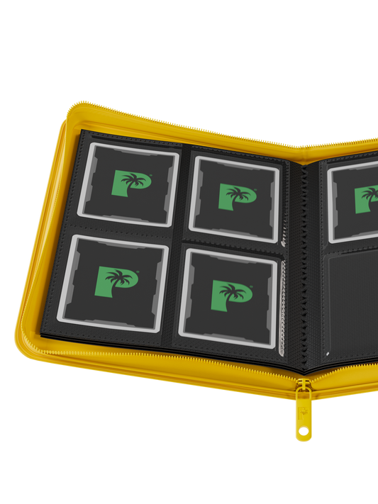 Palms Off Gaming | Collector's Series 4 Pocket Zip Binder - Yellow