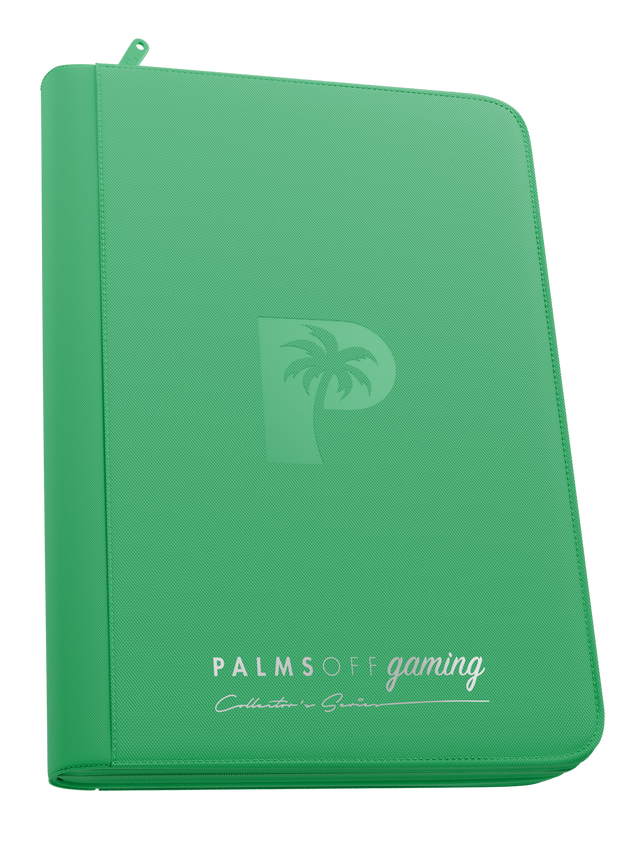 Palms Off Gaming | Collector's Series 9 Pocket Zip Binder - 360 - Green