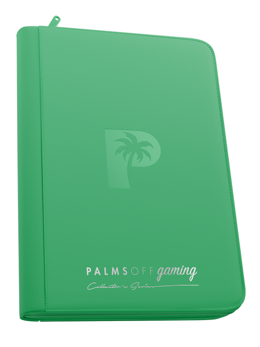 Palms Off Gaming | Collector's Series 9 Pocket Zip Binder - 360 - Green