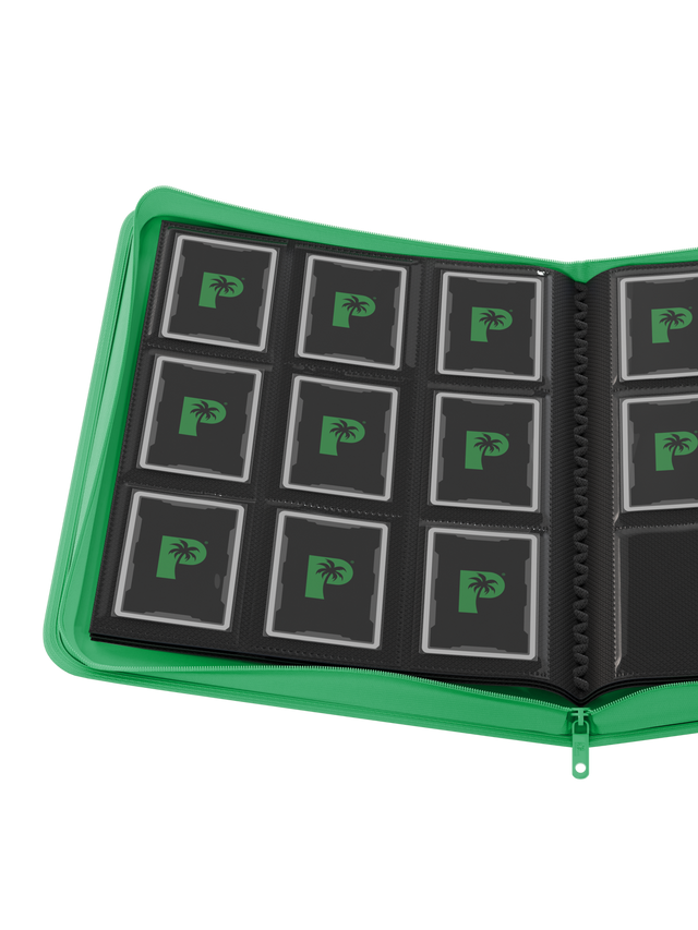 Palms Off Gaming | Collector's Series 9 Pocket Zip Binder - 360 - Green