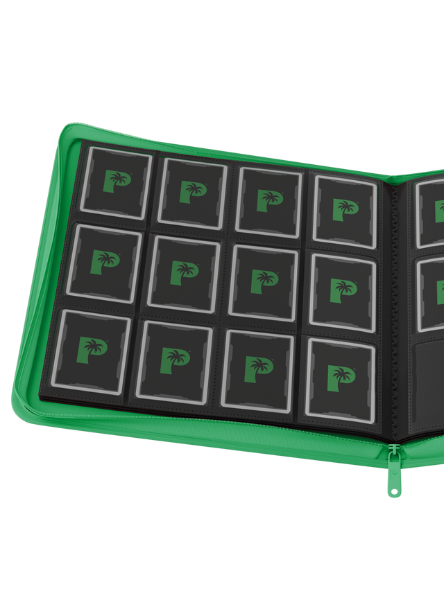 Palms Off Gaming | Collector's Series 12 Pocket Zip Binder - 480 - Green