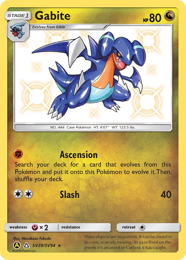 Gabite SV39/SV94 Shiny Rare Hidden Fates Shiny Vault NM/M