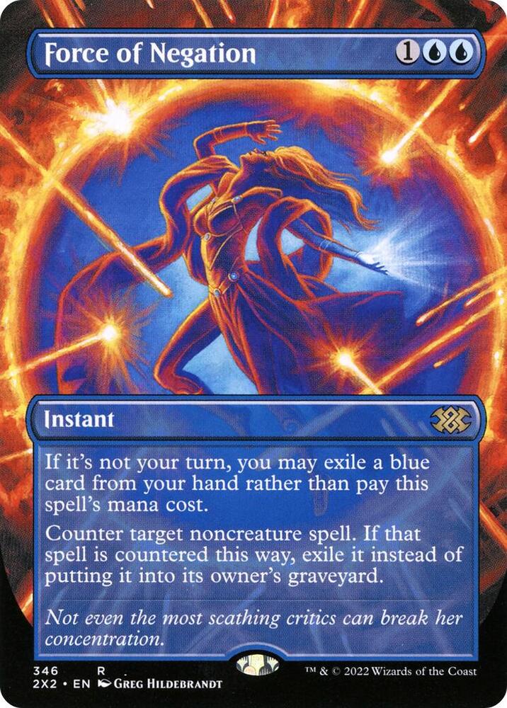 Force of Negation (Borderless) 346 Rare Foil Double Masters 2022 NM/M