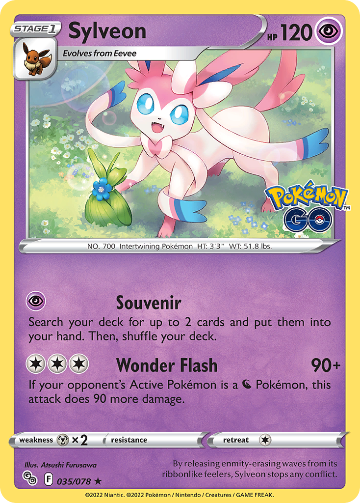 Sylveon 035/078 Rare Pokemon GO Holo NM/LP