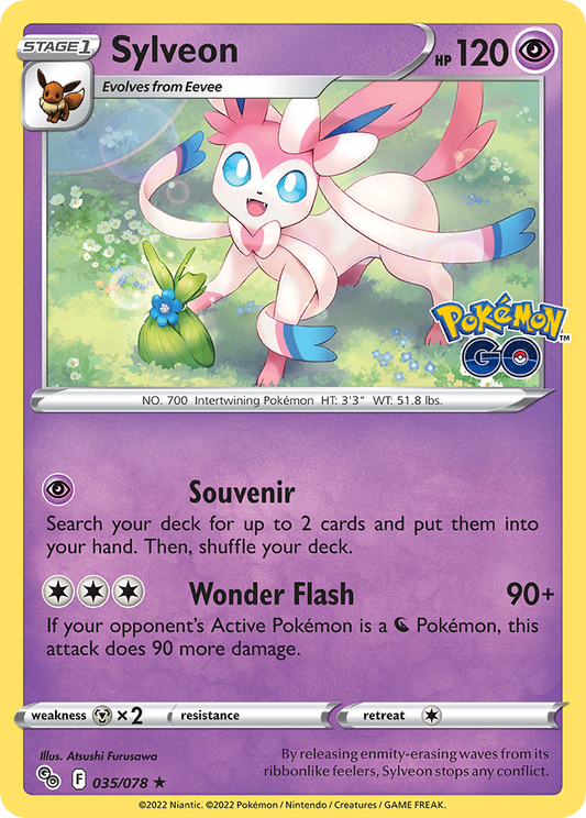 Sylveon 035/078 Rare Pokemon GO Holo NM/LP