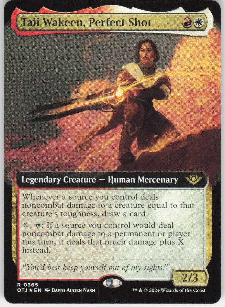 Taii Wakeen, Perfect Shot (Extended Art Foil) R Outlaws of Thunder Junction 365 NM