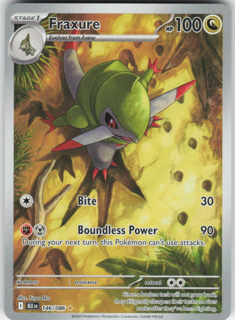 Fraxure - Illustration Rare SV: Black Bolt 146/086 NM