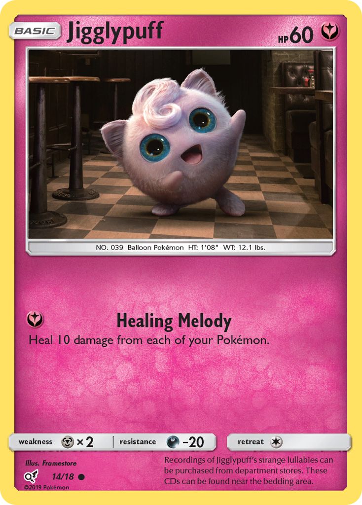 Jigglypuff 14/18 Common Detective Pikachu NM/M