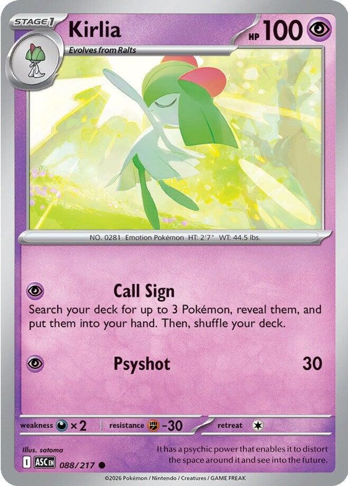 Kirlia 088/217 Common Ascended Heroes NM/M