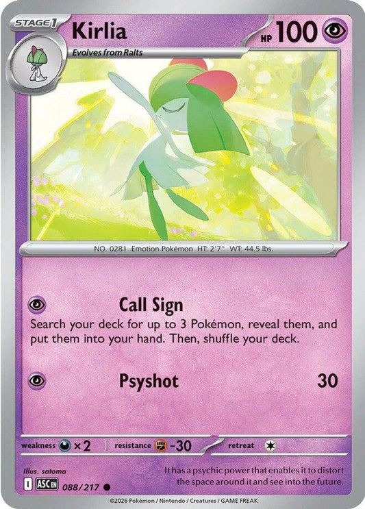 Kirlia 088/217 Common Ascended Heroes NM/M