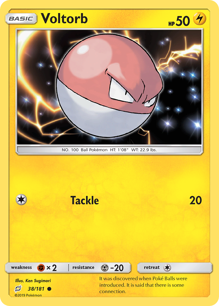 Voltorb 38/181 Common Reverse Holo Team Up NM/LP