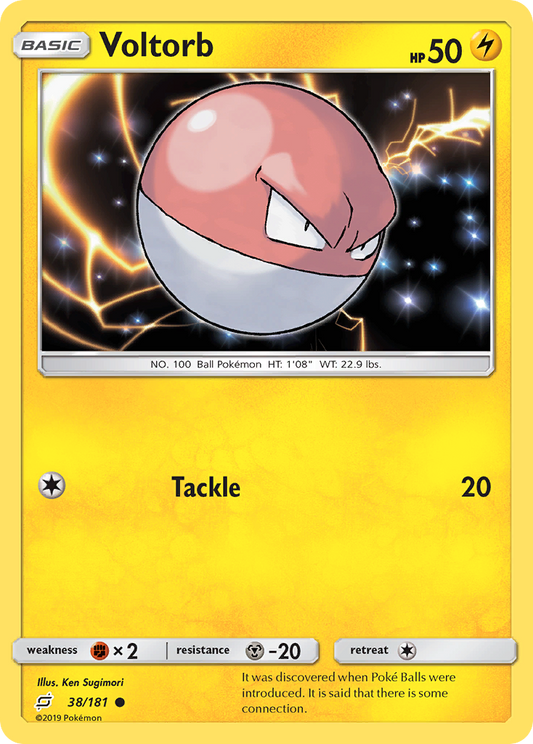Voltorb 38/181 Common Reverse Holo Team Up NM/LP