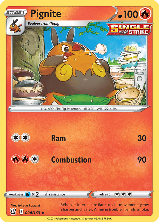Pignite 024/163 Uncommon Reverse Holo Battle Styles NM/LP