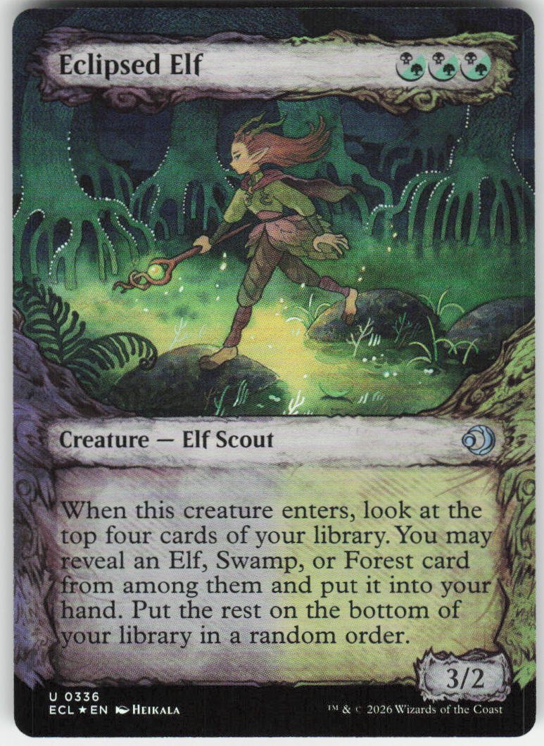Eclipsed Elf (Showcase Foil) U Lorwyn Eclipsed 336 NM