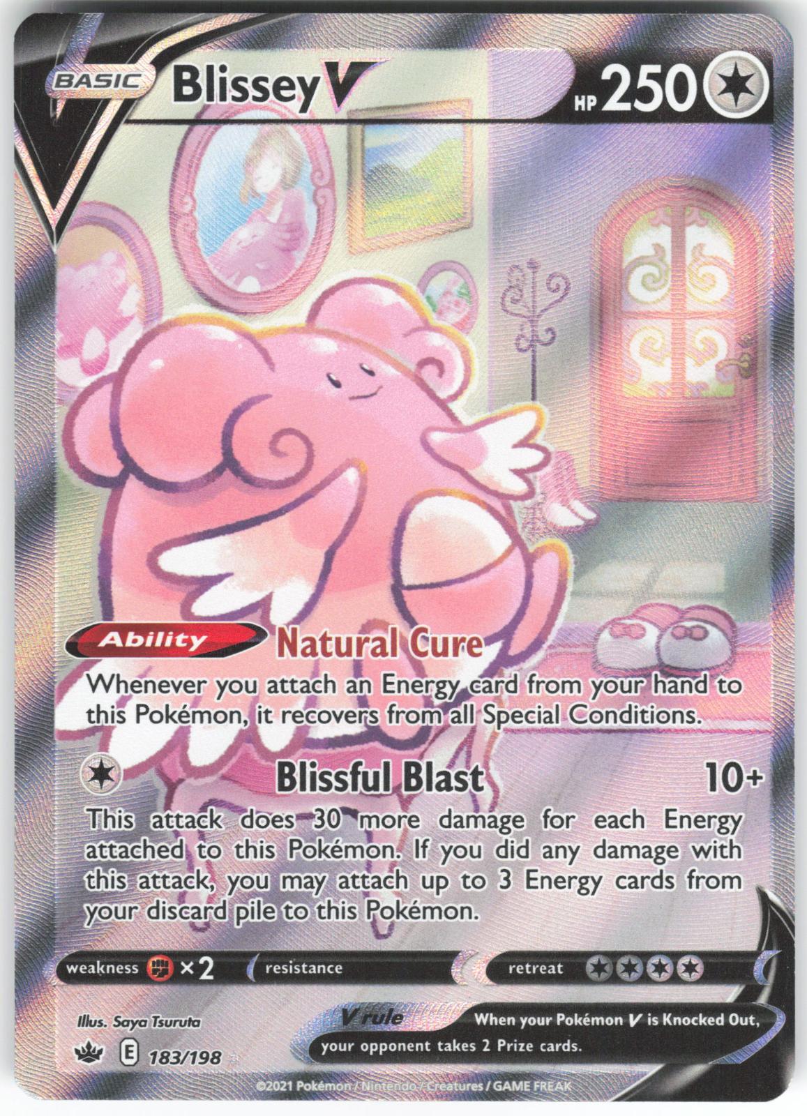 Blissey V (oc) 183/198 Ultra Rare Chilling Reign NM/M