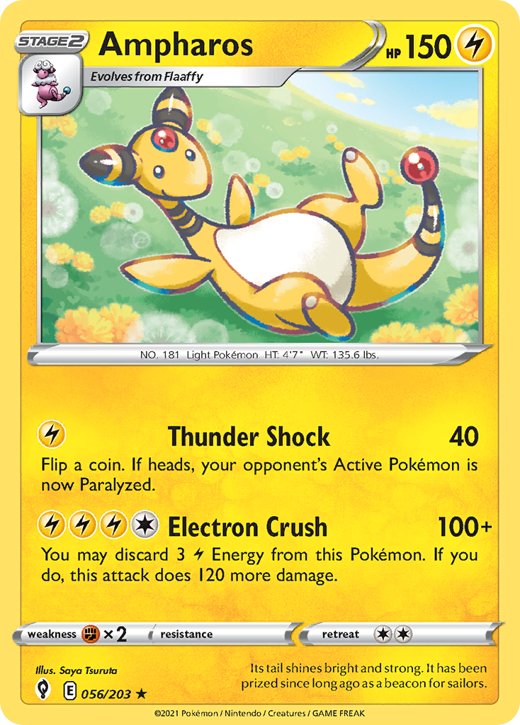 Ampharos 056/203 Rare Evolving Skies NM/M