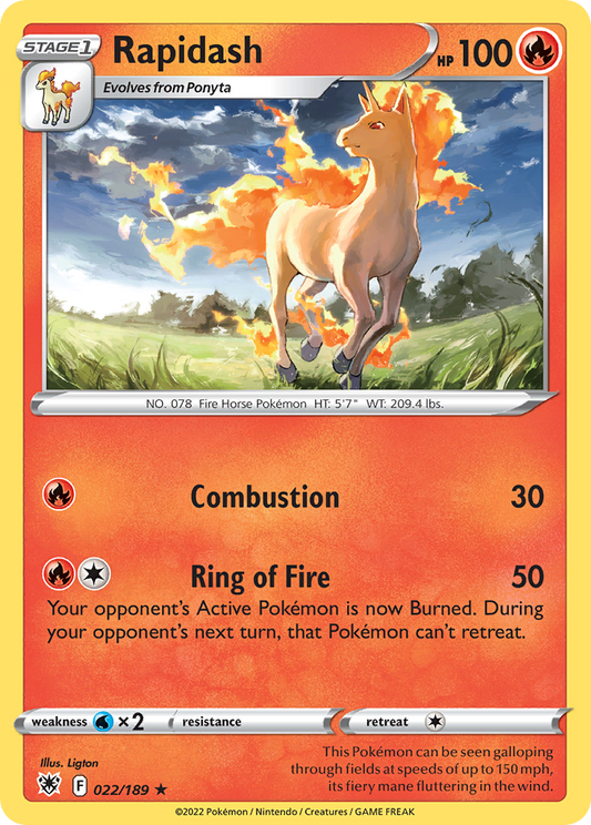 Rapidash 022/189 Rare Astral Radiance NM/M
