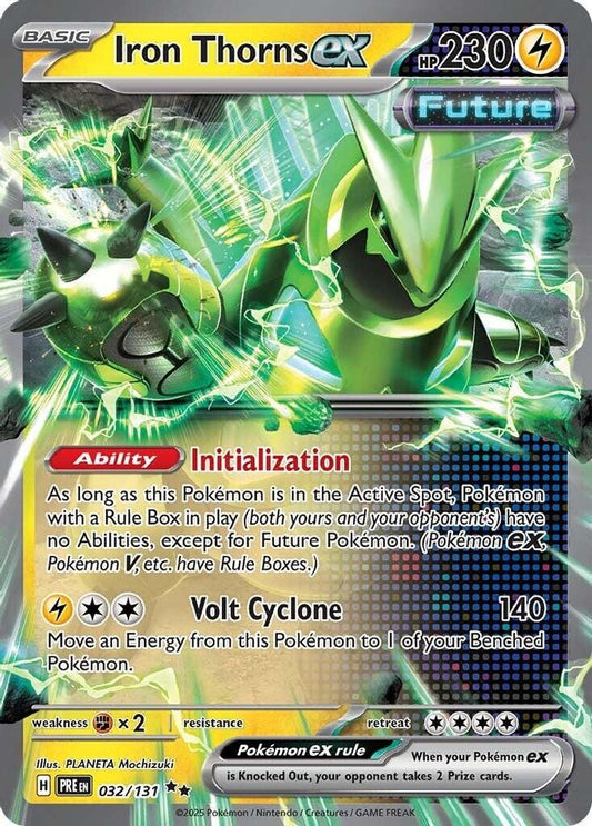 Iron Thorns ex 032/131 Double Rare Prismatic Evolutions Holo NM/M