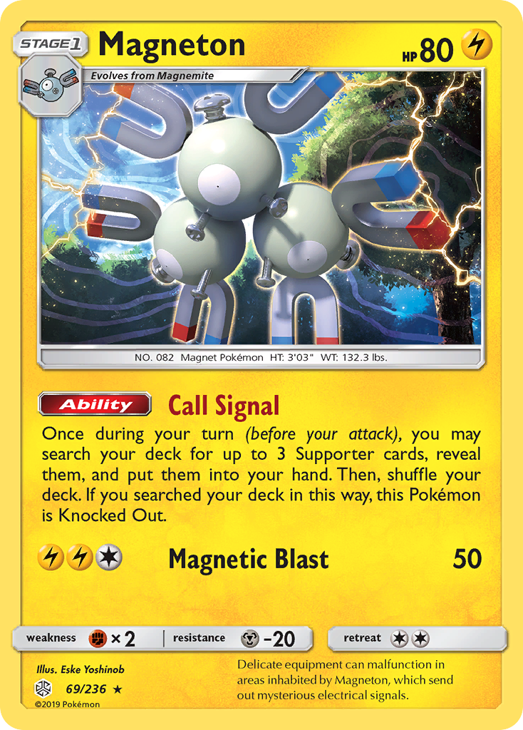 Magneton 69/236 Rare Reverse Holo Cosmic Eclipse NM/LP