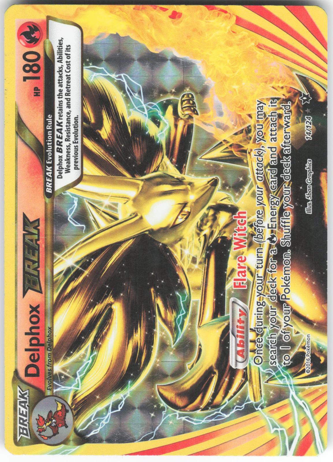 Delphox BREAK 14/124 BREAK Rare Fates Collide LP