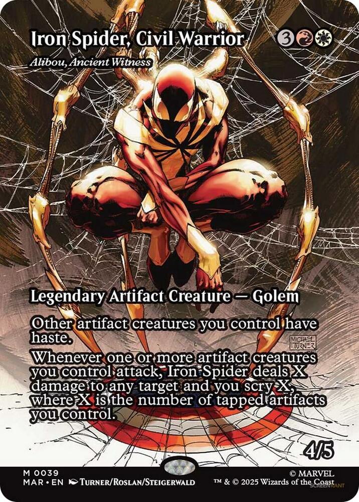 Iron Spider, Civil Warrior - Alibou, Ancient Witness (Borderless) 39 Marvel Universe Eternal-Legal NM/M