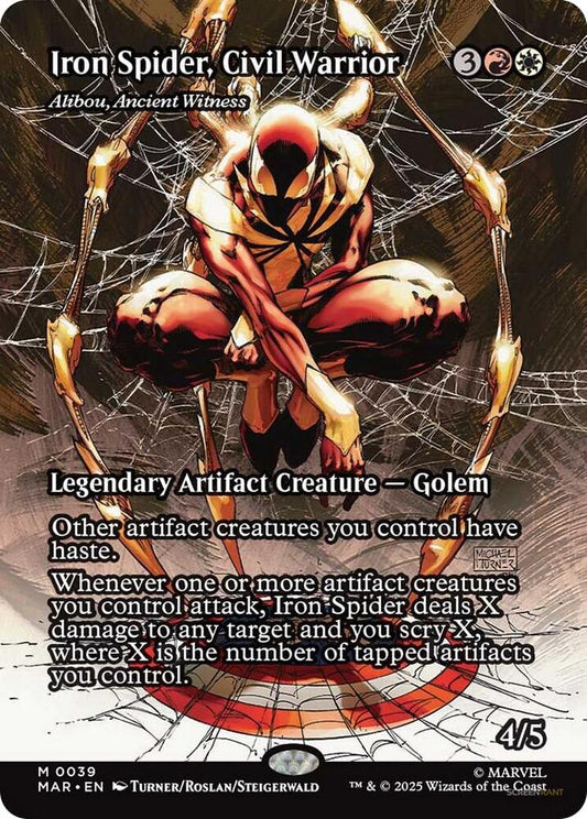Iron Spider, Civil Warrior - Alibou, Ancient Witness (Borderless) 39 Marvel Universe Eternal-Legal NM/M