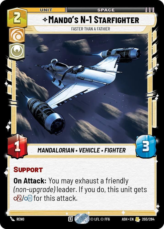 Mando's N-1 Starfighter - Faster than a Fathier 203/264 Ashes of the Empire NM/M