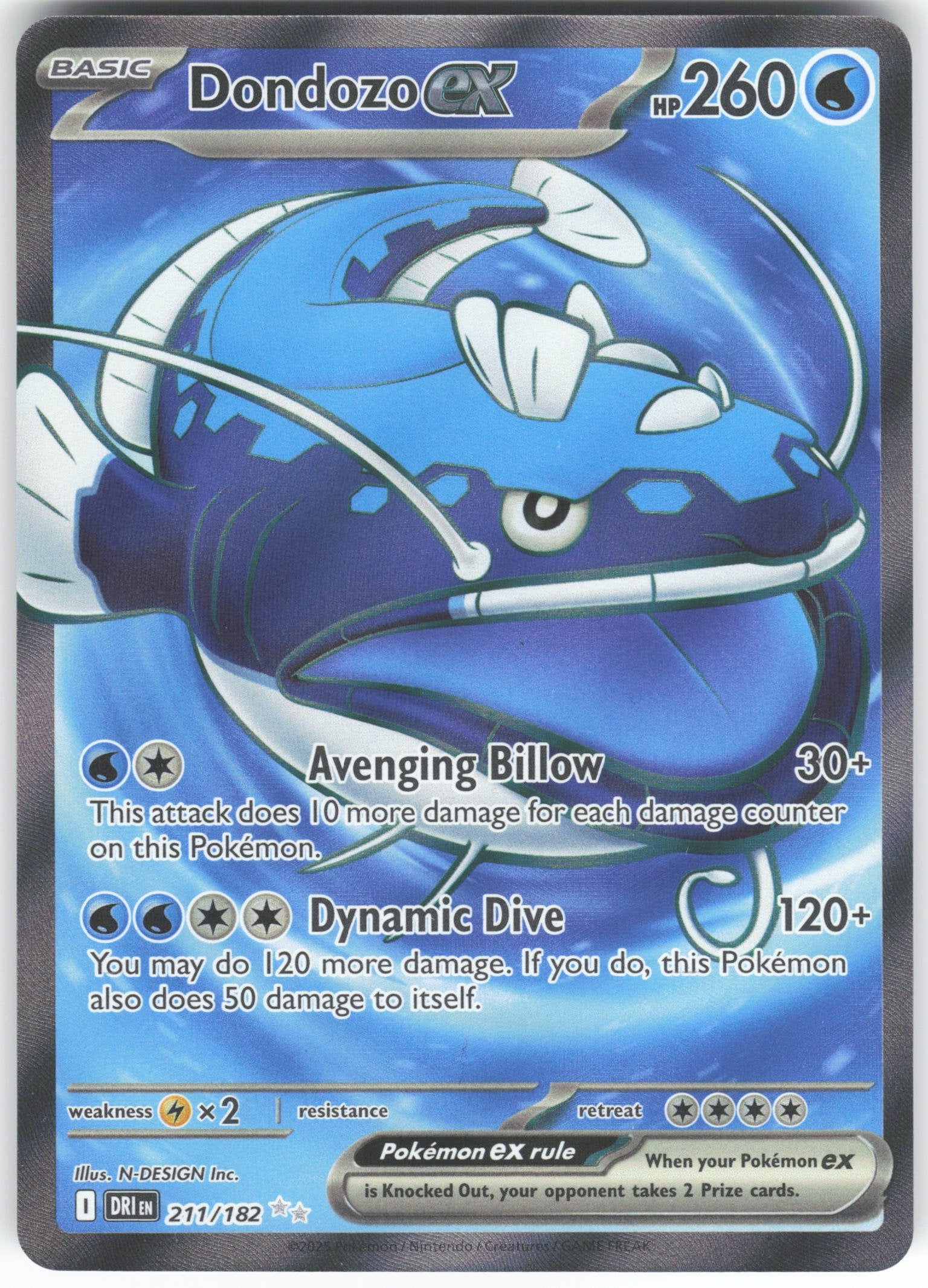 Dondozo ex - Ultra Rare SV10: Destined Rivals 211/182 NM