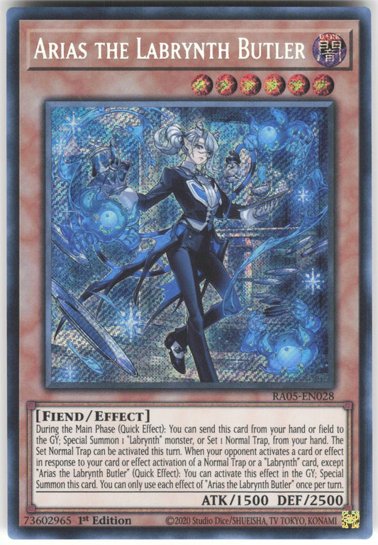 Arias the Labrynth Butler (Secret Rare) Secret Rare Rarity Collection 5 RA05-EN028 NM