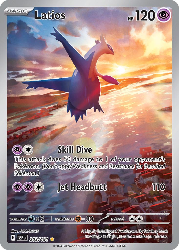 Latios 203/191 Illustration Rare Surging Sparks NM/M
