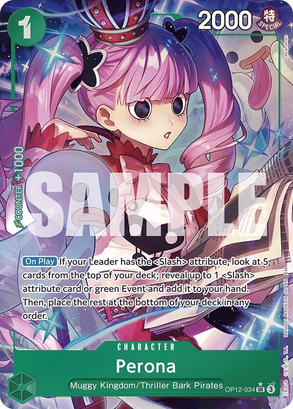 Perona (Alternate Art) OP12-034 Super Rare Legacy of the Master NM/M