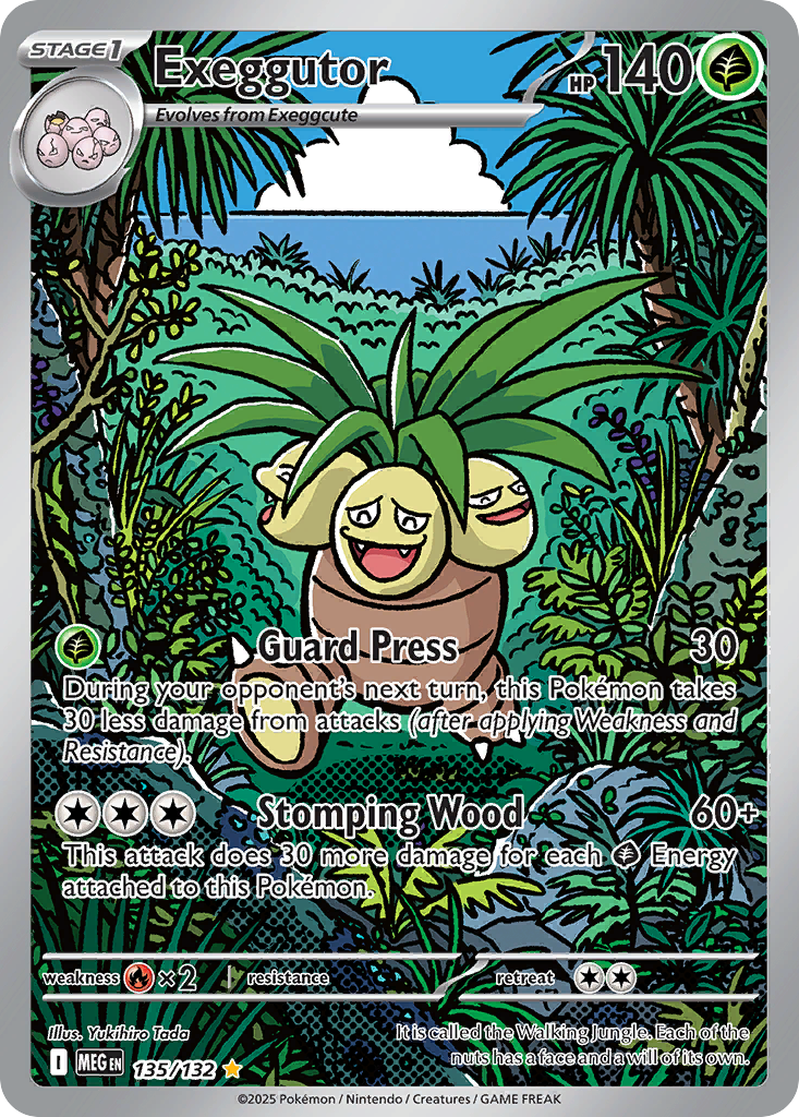 Exeggutor 135/132 Illustration Rare Mega Evolution NM/M