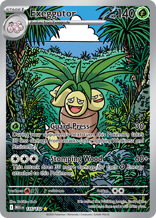 Exeggutor 135/132 Illustration Rare Mega Evolution NM/M