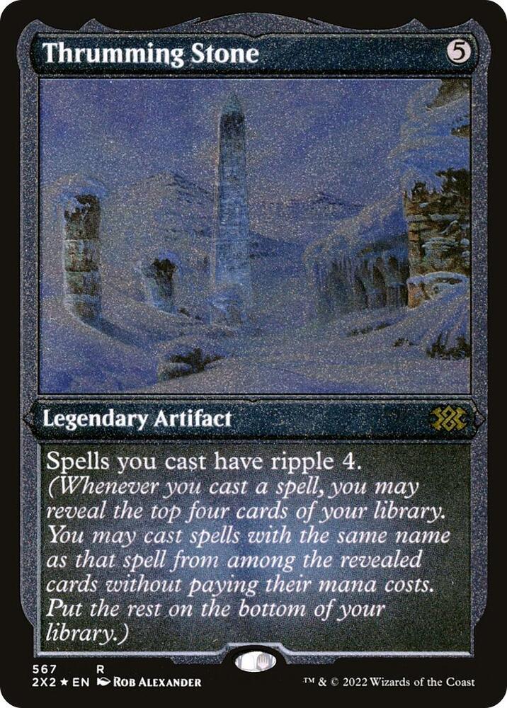 Thrumming Stone (Foil Etched) 567 Rare Double Masters 2022 NM/M