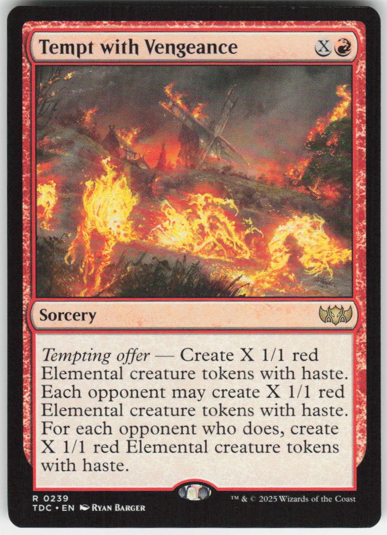 Tempt with Vengeance R Commander: Tarkir: Dragonstorm 239 NM