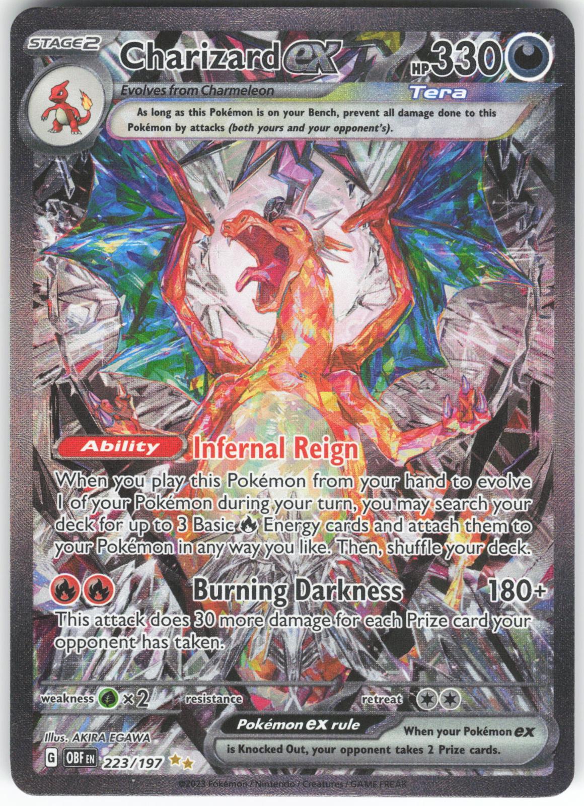 Charizard ex 223/197 Special Illustration Rare Obsidian Flames NM/M