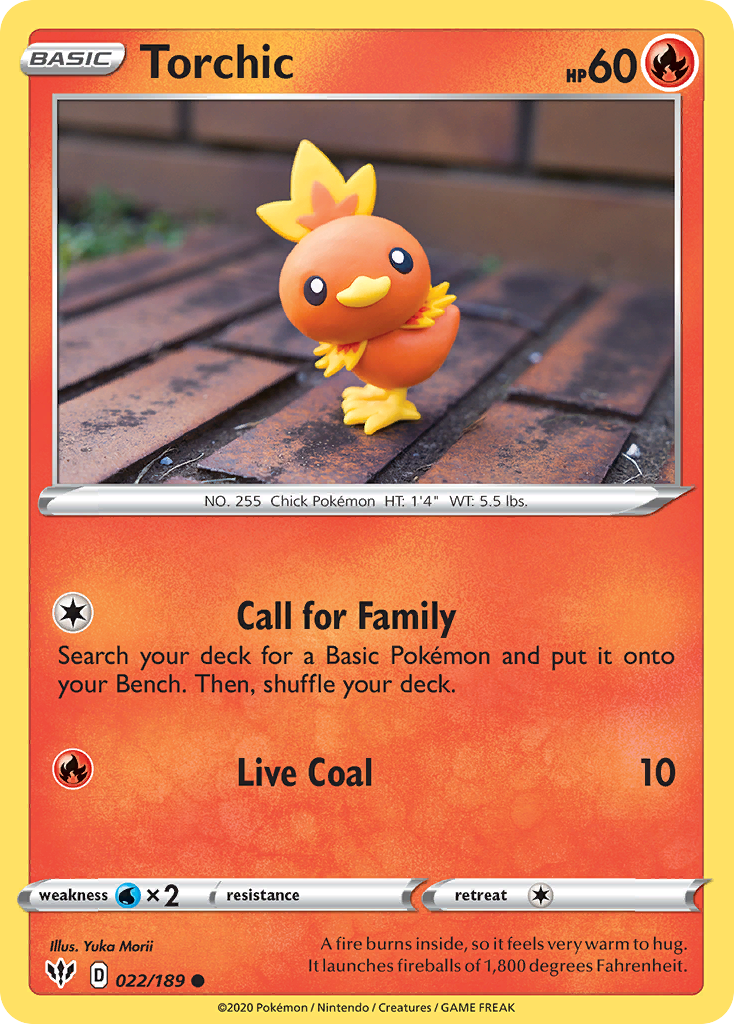 Torchic 022/189 Common Darkness Ablaze NM/LP