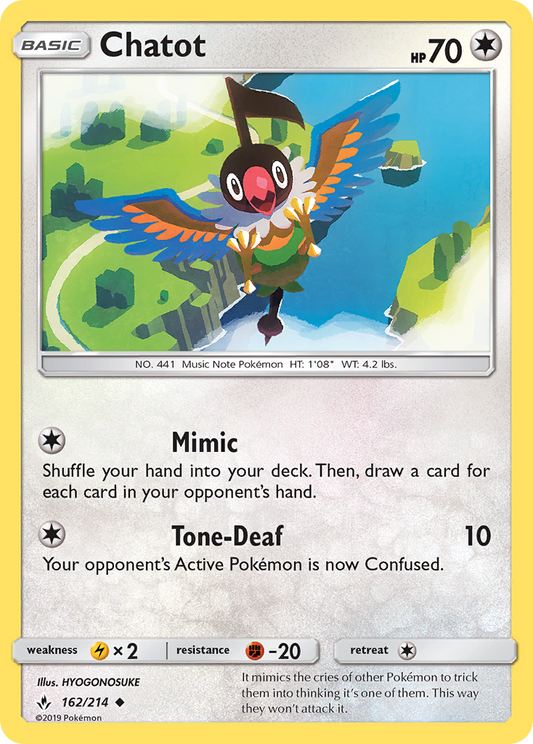Chatot 162/214 Uncommon Reverse Holo Unbroken Bonds NM/LP